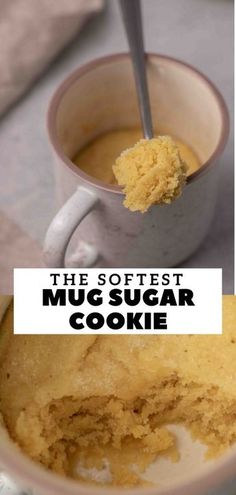 the best mug sugar cookie recipe is made with only three ingredients and it's ready to be eaten