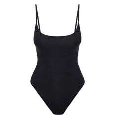 Nwot New With Out Tags Black One Piece Swimsuit Adjustable Straps Built In Cups Modest Yet Sexy 11" From Bottom To Top Of Hip Size L Smoke Free Home Sleek Beach Bodysuit With Lined Body, Black Seamless Bodysuit For Swimming, Seamless Black Bodysuit For Swimming, Seamless Black Swimming Bodysuit, Black Seamless Bodysuit For Night Out, Seamless Black Bodysuit For Night Out, Sleek Black Swimwear With Seamless Construction, Sleek Black Seamless Swimwear, Black Beachwear Bodysuit With Seamless Construction