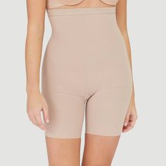 Assets by Spanx Women's High-Waist Mid-Thigh Super Control Shaper - Tan 3 Shaping Tights, Tummy Shaper, Shapewear Dress, Mid Thigh Shorts, Shapewear Bodysuit, Black High Waist, Under Dress, High Waisted Shorts, Shapewear