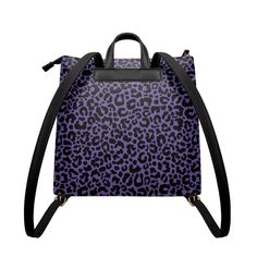 Meet our Purple Leopard Print PU Backpack Purse - where style meets functionality. Glide through your day with confidence, rain or shine, as its waterproof PU leather keeps your essentials dry and secure. The black leopard spots on a radiant purple background add an edgy flair, ensuring you stand out effortlessly.Crafted with precision, our backpack boasts a smooth zipper strap and impeccable production, delivering durability with a fashionable twist. Slip into a world of comfort with its soft, Purple Leopard Print, Purple Leopard, Photo Proof, Leopard Spots, Rain Or Shine, Purple Background, Black Leopard, Purple Backgrounds, Casual Backpack