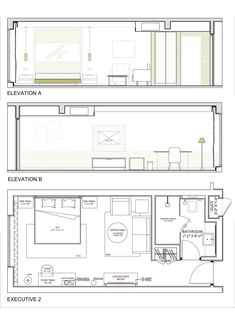 the floor plan for an apartment with two separate rooms