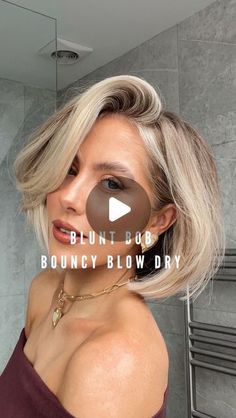 Short Bob Fancy Hairstyles, Short Bouncy Bob, Short Hair Blow Dry Style, Bob Haircut Blowout, Bouncy Blowdry Short Hair, Short Bouncy Blow Dry, Bouncy Blow Dry Shoulder Length Hair, How To Do A Blow Out On Shoulder Length Hair, Short Hair Volume Blowout