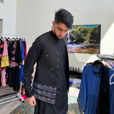 Traditional Afghan Men's Waistcoat. Perfect for a wedding or party event. Fits M to L. Specific Measurements are available upon request. Party Nehru Jacket With Dabka Work, Transitional Long Sleeve Nehru Jacket For Party, Black Long Sleeve Traditional Wear For Groom, Party Nehru Jacket With Long Sleeves And Dabka Detailing, Fitted Dabka Nehru Jacket For Groom, Embroidered Long Sleeve Kurta For Groom, Traditional Embroidered Fitted Suit, Fitted Traditional Embroidered Suit, Fitted Nehru Jacket For Groom In Transitional Season