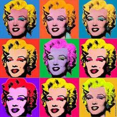 marilyn monroe pop art print in multiple colors and sizes, with the image of marilyn monroe's face