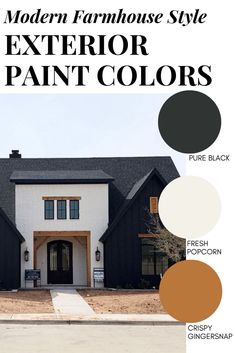 an exterior paint color scheme with black and white