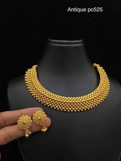 Elegant 1 gram Necklaces - Elegant Fashion Wear Gold Necklace Set Maharashtrian, Maharashtrian Gold Jewellery, Gold Earrings Indian Wedding Bridal, Thushi Necklace Gold, Gold Thushi, Choker Necklace Designs Gold Indian, Gold Choker Necklace Indian, Bonney One Piece, Jhumkas Earrings