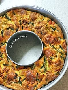 a pan with some food inside of it