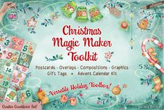 Christmas Magic Maker Toolkit: Holidays Clip Arts, Graphics & Templates