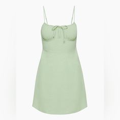 Aritzia Wilfred Bellow Mini Dress Size Us Women’s 10 In Pastel Sage Green. New With Tags, In Perfect Condition. Solid Mini Dress With Sweetheart Neckline For Summer, Green Knee-length Dress With Tie Back, Fitted Mini Dress With Tie Back For Daywear, Fitted Tie Back Mini Dress For Daywear, Green Sweetheart Neckline Dress For Brunch, Casual Solid Dress With Sweetheart Neckline, Solid Casual Dress With Sweetheart Neckline, Casual Dress With Sweetheart Neckline, Casual Fitted Dress With Tie Back