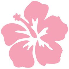 a pink flower is shown in the shape of a hibish on a white background