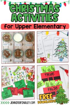 christmas activities for upper elementary and middle school students to do with the kids in their classroom