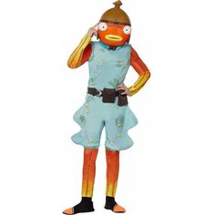 Fortnite Fishstick Costume Youth Size 8-10 Jumpsuit Accessories, Halloween Costume Jumpsuit, Full Body Jumpsuit, Costume Jumpsuit, Gothic Costume, Goddess Costume, Halloween Costume Shop, Boy Halloween Costumes, Festival Costumes