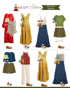 Deep Autumn Outfits For Summer, Deep Autumn Makeup, Created Colorful, Mama Fashion, Capsule Wardrobe Women, 2024 Travel, Gap Outfits