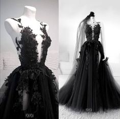 Black Ball Makeup, Black Aesthetic Wedding Dress, Gothic Black Wedding Dress, Black Fairy Wedding Dress, Black Fairytale Dress, Black Wedding Dress Aesthetic, Simple Black Wedding Dress, Dark Queen Dress, Wedding Dresses With Veil