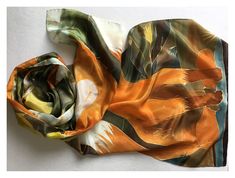 Foxy fall in love- Crepe de Chine silk scarf, Hand painted Scarves, Women fashion accessory, Animal & Forest Unique gift her, Artistic scarves, Unique gift for mother, Mother's Day gift ideas. Foxes accessories, foxy lovers gifts, this hand painted scarf is 17 by 70 inches painted on pure Crepe de Chine 10 Each and every purchased scarf is carefully gift wrapped. Silk scarves by me; http://www.etsy.com/shop/klaradar?section_id=6054911 See my sold items for choose some design to order me http Artistic Hand Painted Scarves For Gifts, Artistic Silk Scarf As A Summer Gift, Artistic Scarves As Summer Gifts, Artistic Silk Scarf As Summer Gift, Artistic Silk Scarf For Summer, Artistic Summer Scarves As Gifts, Artistic Summer Scarves For Gifts, Artistic Summer Scarves For Gift, Artistic Silk Scarf As Gift