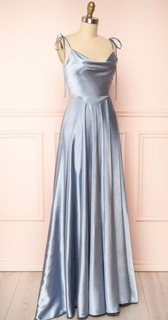 Green A-line Cowl Neck Long Formal Dress – Modsele Champagne Prom Dress, Formal Prom Dresses Long, Prom Dresses Long Mermaid, Prom Dress Inspiration, Cute Prom Dresses, Grad Dresses, Quince Dresses, Formal Dresses Prom, Mermaid Prom Dresses