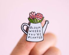 Bloom Enamel Pin Feminist Enamel Pins, Women Rights, Bloom Where Youre Planted, Enamel Pin Collection, Cadeau Baby Shower, Feminist Gift, Soft Enamel Pins, Etsy Bridesmaid Gifts, Motivational Gifts