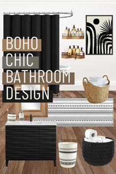 Struggling to create a serene, stylish boho chic bathroom? Our tips on boho bathroom ideas will make your bathroom makeover a breeze, transforming your space into a bohemian oasis. Save this pin for your next bathroom design project! Chic Bathroom, Boho Shower Curtain, Shower Curtain Bathroom, Gorgeous Bathroom