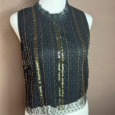 Brand New With Tags Anthro Black Sequin Top In A Size Medium , Fits True To Size . Black Sequin Top, Anthropologie Top, Sequin Top, Two Piece Set, Black Sequins, Anthropologie, Sequin, Top Blouse, Two Piece