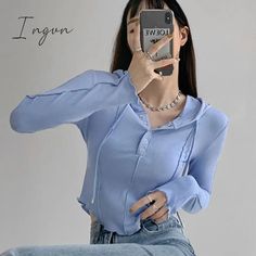 S Shoulder:33cm Bust:72cm Length:45cm Sleeve:56cm M Shoulder:34cm Bust:76cm Length:46cm Sleeve:57cm L Shoulder:35cm Bust:80cm Length:47cm Sleeve:58cm XL Shoulder:36cm Bust:84cm Length:48cm Sleeve:59cm Note:All of our items are Asian sizes (1 inch = 2.54 cm, 1 cm = 0.39 inch) Note: measurement by hands allow 2-3cm errors which is normal XL Korean Casual, Womens Sweatshirts Hoods, Y2k Clothes, Summer Blouses, Red Shorts, Elegant Shirt, Streetwear Women, Korean Outfits, Blazers For Women