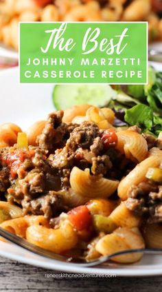 A serving of The Best Johnny Marzetti Casserole Recipe ready to eat. Johnny Marzetti Casserole Recipe, Johnny Marzetti Casserole, Marzetti Casserole, Fall Casserole, Johnny Marzetti, American Goulash, Quick Pasta Recipes, Sauteed Vegetables, Goulash