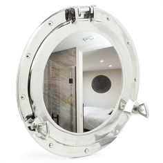 PRICES MAY VARY. Large Silver Metal Plated Nautical Aluminum Nickel Porthole Mirror | Steel-Like Finish Through Nickel Coating | Exclusive Decor Premium Wall Decor For Your Nautical Themed Houses | Great Functional Wall Decor Mirror/Window Overall Diameter : 12 inches | Mirror Diameter : 9 Inches | Weight - 1.7 Kgs | Many More Decor & Sizes To Choose From 100% Quality& Satisfaction | Return Easily & Immediately If Not Satisfied Brand New (Factory Direct) | Exclusive Home Decor Nautical Range Man Porthole Mirror, Nautical Theme Decor, Porthole Window, Decor Mirror, Great Bathrooms, Nautical Wall Decor, Circular Mirror, Bathroom Windows, Window Mirror