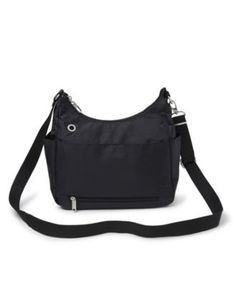 Anti-Theft Free Time Crossbody Bag | macys.com Small Black Purse, Bag For Travel, Crossbody Bags For Travel, Travel Brand, Travel Purse, Vacation Style, Black Purses, Anti Theft, Nylon Bag