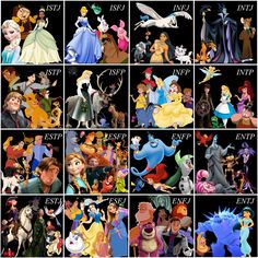 Disney Type Table (groups) - plus Hiccup & Toothless :) Disney Mbti