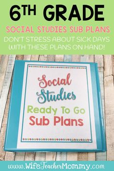 the 3rd grade social studies sub plans with free printables for students to use on their homeschool