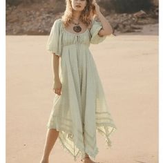 Nwot Free People On My Level Maxi Dress In Milky Green And Size Small. Reach Out With Any Questions! Free People Maxi, Free People Maxi Dress, Embroidered Maxi Dress, Maxi Slip Dress, Maxi Dress Green, Tiered Maxi Dress, 70 Dress, Boho Maxi Dress, Puffed Sleeves