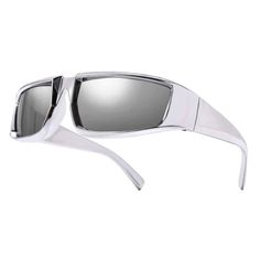 Wrap Around Silver Trendy Y2k Futuristic Unisex Street Fashion Sunglasses Trendy Wrap Around Sunglasses -- These Sunglasses Shield Your Eyes From Wind & Dust And Help You Stay Fully Focused During Your Activity, Driving, Bike, Baseball, Golf, Tennis, Running, Fishing, Hiking, Cycling, Or Riding A Motorcycle, Also Plenty For Shopping, Party, Taking Photos, As High Fashion Accessory And Daily Wear All Year Round. Uv400 Protection Your Eyes -- Environmental & Skin- Friendly Materials, High-Definiti Futuristic Shield Sunglasses With Mirrored Lenses For Summer, Futuristic Mirrored Shield Sunglasses For Summer, Futuristic Anti-reflective Shield Sunglasses For Summer, Futuristic Sunglasses For Summer Outdoor, Futuristic Anti-reflective Sunglasses For Summer, Futuristic Shield Sunglasses For Summer Streetwear, Silver Sunglasses For Summer Streetwear, Summer Shield Sunglasses With Uv Protection For Streetwear, Silver Shield Sunglasses With Uva Protection For Summer