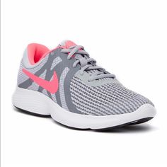 Brand New With Box Nike Silver Sneakers For Light Sports, Nike Silver Breathable Sneakers, Silver Nike Sneakers With Breathable Material, Nike Silver Running Shoes, Silver Breathable Running Shoes With Round Toe, White Shoes For Girls, Black Nike Shoes, Girl Fashion Style, Nike Shoes Outfits