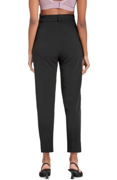 Move stylishly from work to weekend in these bump-cradling jersey pants that transition seamlessly through every stage of your pregnancy. Over-the-bump waistband Front slant pockets; back welt pockets Lined 65% polyester, 32% viscose, 3% elastane Machine wash, line dry Imported Black Bottoms With Elastic Side Panels For Work, Versatile Workwear Bottoms With Elastic Side Panels, Versatile Bottoms With Elastic Side Panels For Work, Workwear Bottoms With Elastic Side Panels And Straight Leg, High-waisted Pants With Elastic Side Panels For Work, Black Pants With Elastic Side Panels For Work, Comfort Stretch Cropped Leg Pants For Workwear, Comfort Stretch Cropped Pants For Work, Ankle-length Pants With Elastic Side Panels For Work