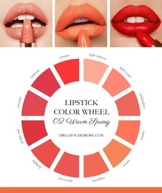 True Spring Nail Colors, Warm Spring Lipstick Colors, Spring Warm Palette, Warm Spring Color Palette Makeup, Warm Spring Nails, True Spring Makeup Looks, Warm Spring Lipstick, Warm Spring Makeup Looks