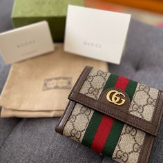 Sale! 24 Hours Only This An ‘Almost New’ Gucci Ophidia French Flap Wallet. Ten Card Slots, Two Billfold Compartments And Separate Coin Compartment. No Any Signs Of Wear At All. Dimensions: 4.75” X 4.5” Bags Gucci, Gucci Ophidia, Gucci Wallet, Gucci Handbags, Gucci Bags, Things To Buy, Gucci Bag, Card Slots, Slots