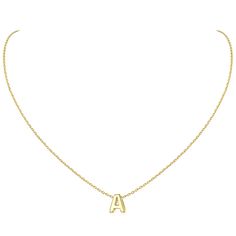 PRICES MAY VARY. CLASSIC FASHION NECKLACE -- This small letter necklace look very elegant with sweet and special design, beautiful for everyday wear or special occasion. If you have a "A" on your first name or last name, or it represents a special someone in your life, just buy this meaningful monogram necklace. STERLING SILVER NECKLACE -- Hypoallergenic 14k gold plated sterling silver, passed strict skin test grants allergy free, nickel-free, these tiny initial necklaces are safe for skin. NECK Trendy Initial Necklace For Mother's Day Gift, Trendy Initial Pendant Necklaces For Gifts, Trendy Initial Necklace With Delicate Chain For Gift, Trendy Initial Necklace With Delicate Chain As A Gift, Yellow Gold Letter Necklaces For Gifts, Letter Shaped Yellow Gold Necklaces For Gifts, Yellow Gold Letter Necklace For Gifts, Yellow Gold Letter Necklace Gift, Trendy Initials Necklaces As Gifts