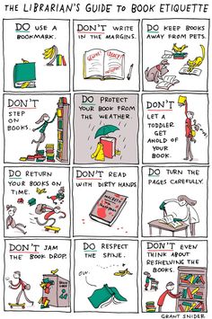 a comic strip about how to do books