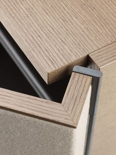 a close up view of a wooden frame