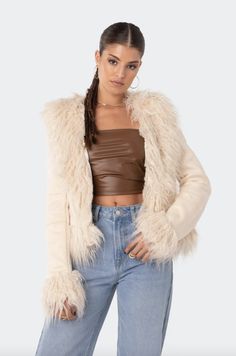 Fur Trim Jacket, Faux Fur Trim Coat, Fall Forward, Fur Trim Coat, Trim Jacket, Suede Coat, Penny Lane, White Faux Fur, Faux Fur Jacket