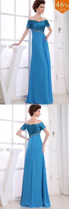 Only $139.9, Special Occasion Dresses A-line Off-the-shoulder Floor-length Chiffon Evening Dress With Beading #OP3163 at #GemGrace. View more special Special Occasion Dresses,Evening Dresses now? GemGrace is a solution for those who want to buy delicate gowns with affordable prices. Free shipping, 2018 new arrivals, shop now to get $10 off! Formal Off-shoulder Chiffon Evening Dress, Elegant Floor-length Turquoise Gown, Elegant Turquoise Floor-length Gown, Glamorous Blue Floor-length Mother Of The Bride Dress, Elegant Turquoise Floor-length Evening Dress, Occasion Dresses Evening, Mother Of The Bride Looks, Turquoise Floor-length Evening Dress, Delicate Gown