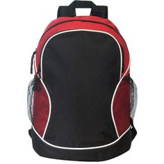 Backpack is made of 600D polyester w/heavy vinyl backing. Each side has a mesh pocket for a water bottle. Zipper to open main compartment. Heavy duty handle on the the top. Heavy duty adjustable shoulder straps. Custom Champ Heavy Duty Backpack in Red | 600 Denier | Bags | Backpacks | College and Sports Backpacks Red Sports Backpack, Red Standard Backpack For Sports, Red Outdoor Backpack, Red Outdoor Standard Backpack, Red Nylon School Backpack, Red Backpack For Outdoor Activities, Red Nylon Backpack For School, Red Nylon Backpack For Outdoor, Red Nylon Functional Backpack