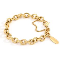 Make a bold statement with the Big Links Bracelet, featuring oversized gold links that command attention. This eye-catching piece effortlessly elevates any outfit, from casual to chic, with its unique design! Valentina Rose, Stylish Bracelet, Chunky Bracelets, Chain Fashion, Mom Jewelry, Charm Rings, Bead Charm Bracelet, Gold Bracelet Chain, Chain Choker