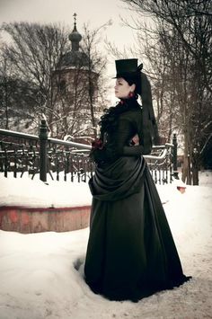 Historical Accuracy Reincarnated Black Gothic Dress, Victorian Costume