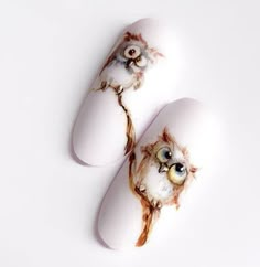 Simple Nail Ideas For Summer, Owl Nail Designs, Owl Nail Art, Summer Art Ideas, Nail Ideas For Summer, Summer 2024 Trends, Free Nails, Patriotic Nail, Owl Nails