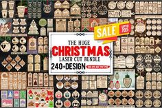 the huge christmas laser cut bundle is on sale for only $ 40 at this store