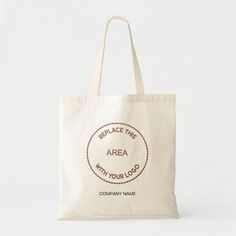 Your Business Logo Company Name Tote Bag Color: Natural. Gender: unisex. Age Group: adult. Eco-friendly Customizable Canvas Bag, Customizable Eco-friendly Canvas Bag For Personalized Gifts, Eco-friendly Customizable Canvas Bag For Personalized Gift, Eco-friendly Rectangular Canvas Bag With Branding, Eco-friendly Canvas Bag For Daily Use With Branding, Tote Bag Business, Event Giveaways, Work Supplies, Naming Your Business