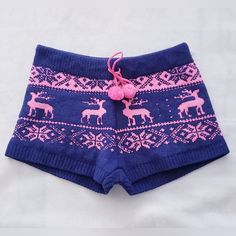 Reindeer & Snow Flakes Design Adorable And Super Soft Plush And Soft Material Adjustable Drawstrings Elastic Waistband Stretchy Material Waist 26" Leg Opening 20" Rise 10" Cozy Stretch Pink Bottoms, Cute Blue Shorts For Loungewear, Cute Blue Loungewear Shorts, Cozy Loungewear Shorts For Winter, Cozy Pink Short Bottoms, Cozy Pink Winter Bottoms, Luxury Stuff, Strawberry Soda, Sweater Shorts