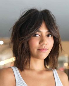 Bobbed Hairstyles With Fringe, Long Bob With Bangs, Bob With Bangs, Shoulder Length Hair Cuts, Fringe Hairstyles, Trending Haircuts, Haircuts With Bangs