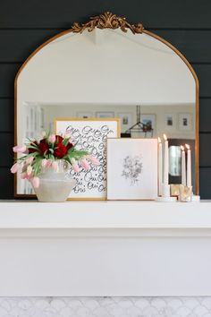 valentine's day mantel decor that isn't cheesy