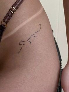 Sultry Tattoos For Women, Tattoo Ideas Detailed, Hip Tattoos Women Small Meaningful, Womanhood Tattoo Ideas, Woman’s Silhouette Tattoo, Places To Get Tattoos Hidden, Simplistic Tattoo Designs, Tiny Tattoo Locations, Lower Hip Tattoos Women